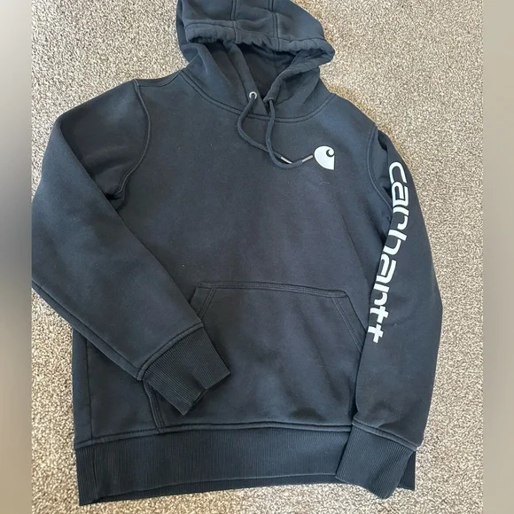Carhartt women’s Black Logo Hoodie - Picture 2 of 13